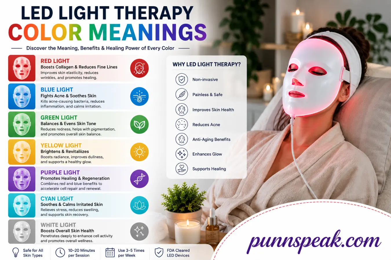 LED Light Therapy Color Meanings