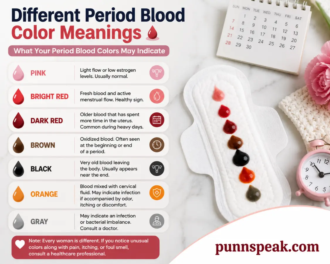 Different Period Blood Color Meanings