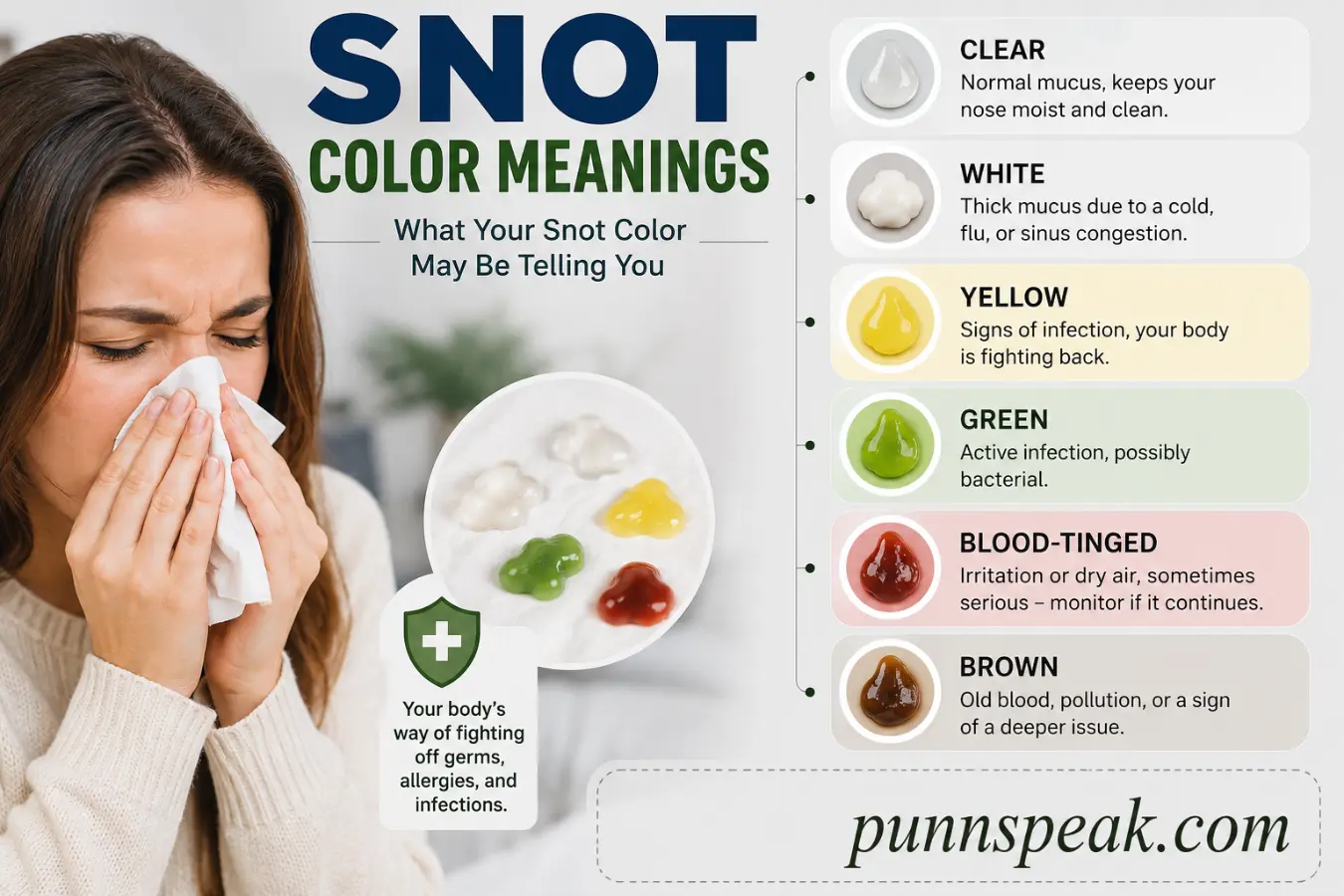 Snot Color Meanings