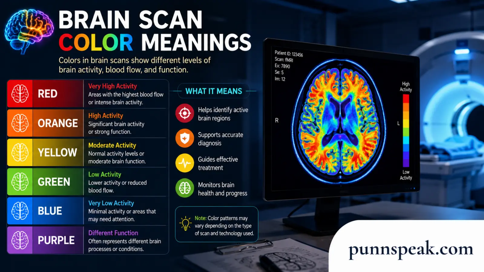 Brain Scan Color Meanings