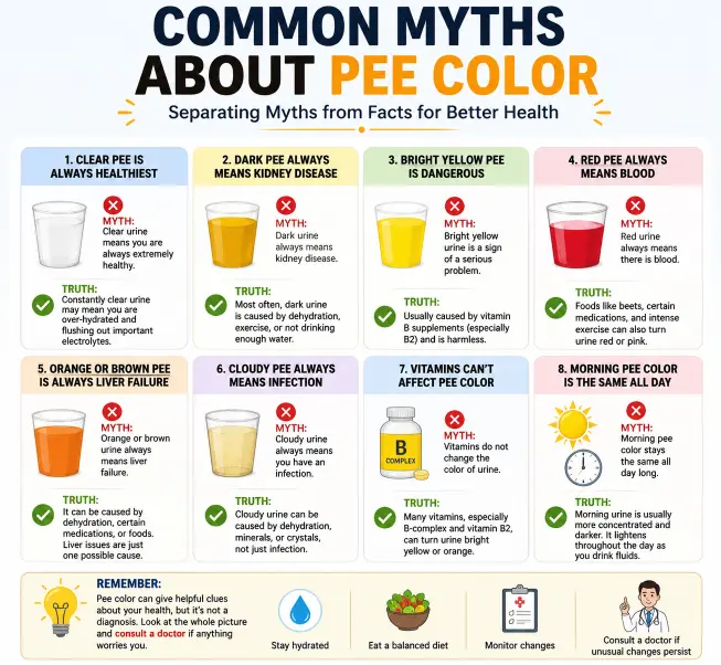 Common Myths About Pee Color