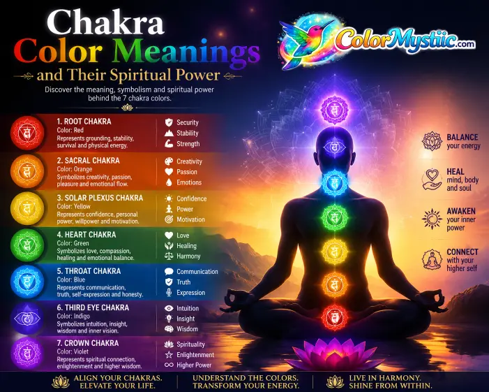Chakra Color Meanings and Their Spiritual Power
