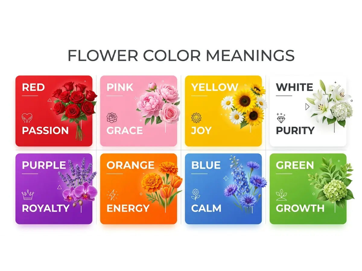 Flower Color Meanings Chart