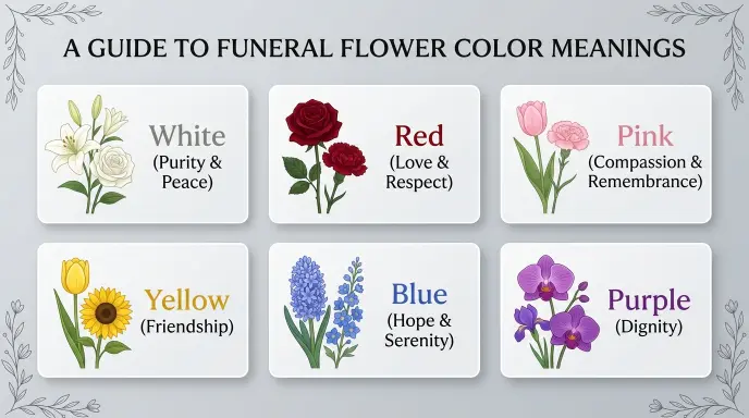 What Do Flower Colors Symbolize at Funerals?
