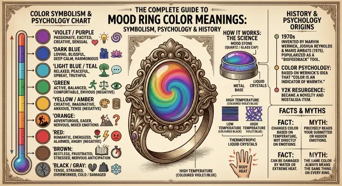 Mood Ring Color Meanings: Symbolism, Psychology & History