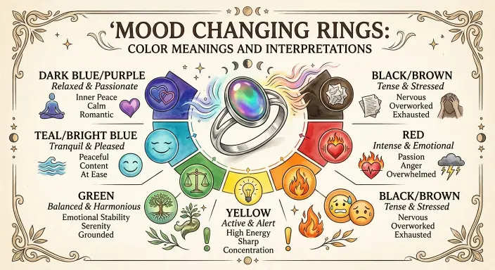 Mood Changing Rings Color Meanings