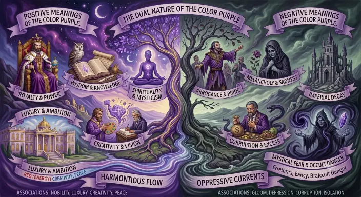 Positive and Negative Meanings of the Color Purple