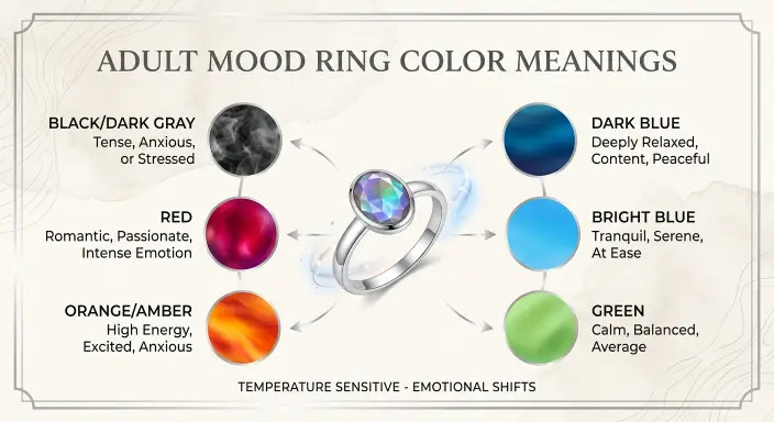Mood Ring Color Meanings for Adults