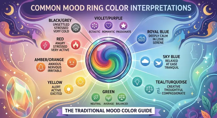 Common Mood Ring Color Chart