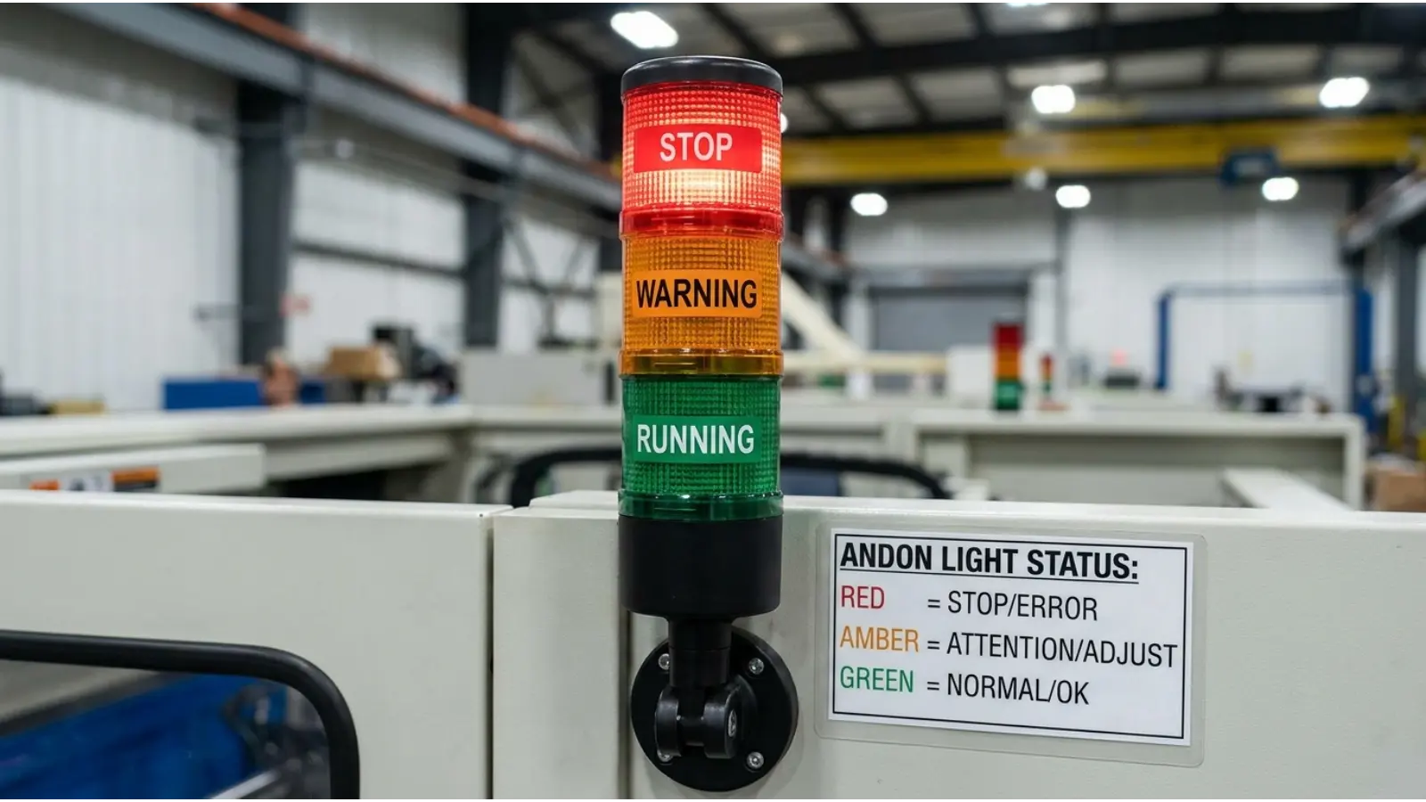 What Does Each Andon Light Color Symbolize?