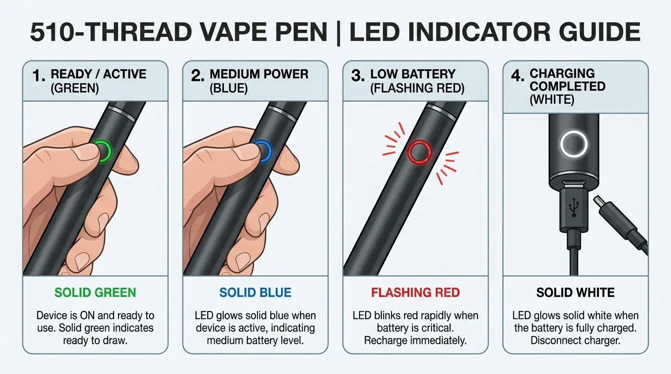 Common 510 Battery Color Meanings