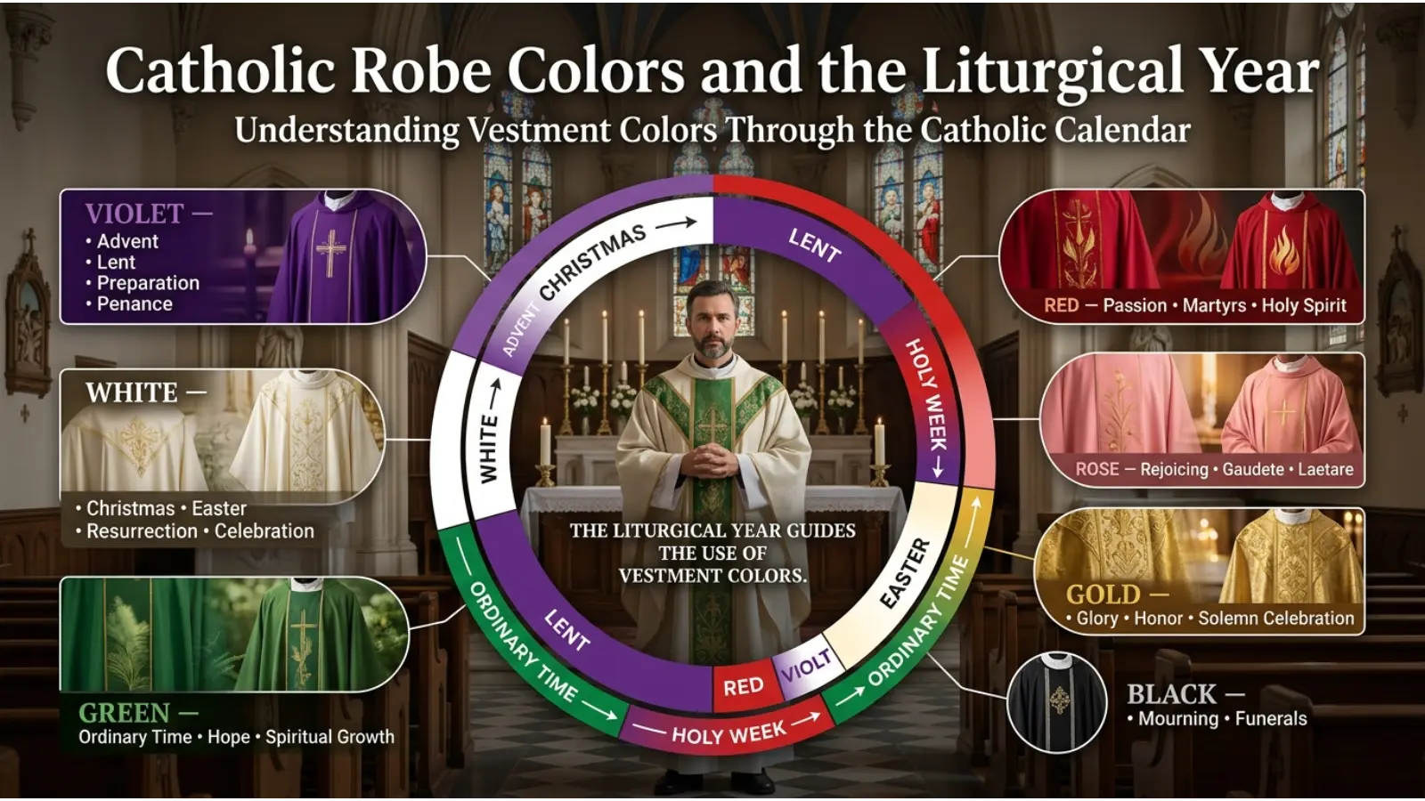Catholic Robe Colors and the Liturgical Year