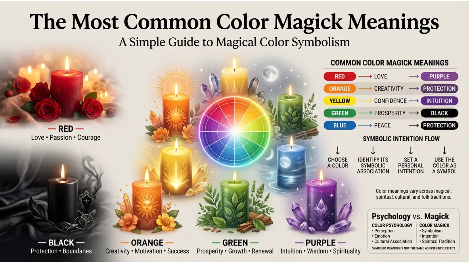 The Most Common Color Magick Meanings