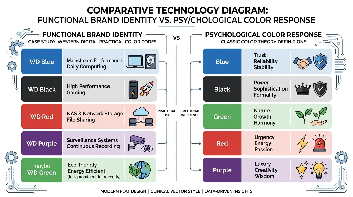 WD Color Meanings vs. Traditional Color Psychology