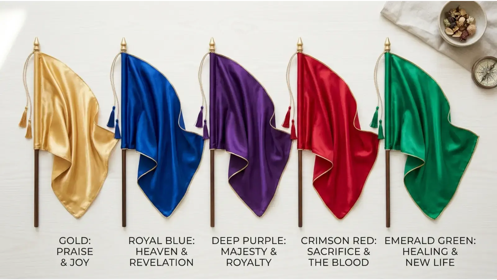 What Do Worship Flags Colors Symbolize?