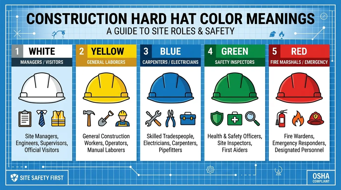 Construction Helmet Color Meanings