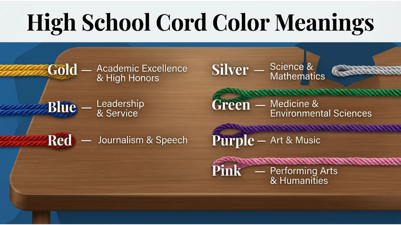 High School Cord Color Meanings