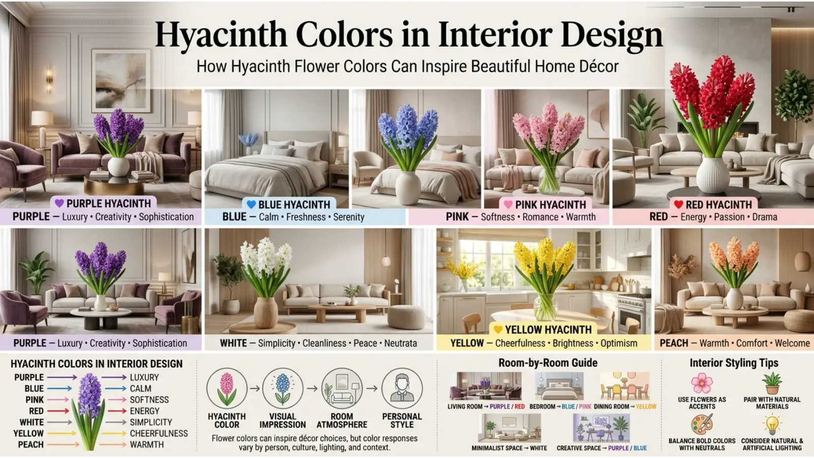 Hyacinth Colors in Interior Design