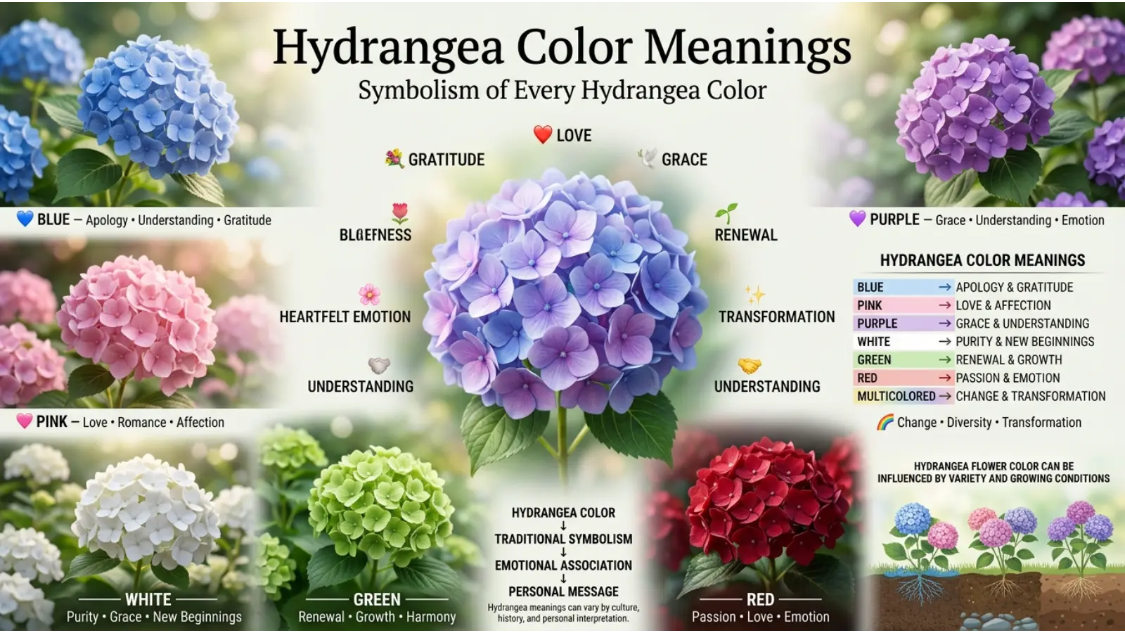 Hydrangea Color Meanings