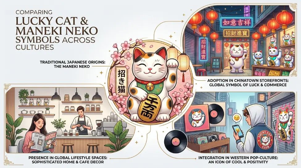 Lucky Cat and Maneki Neko Symbols Across Cultures