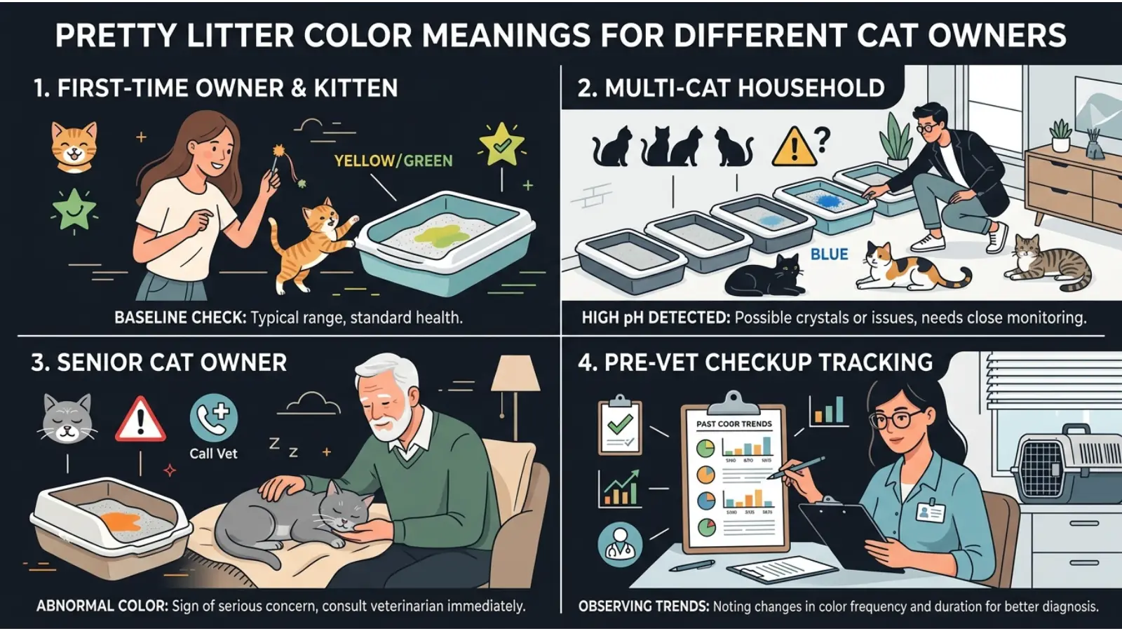 Pretty Litter Color Meanings for Different Cat Owners