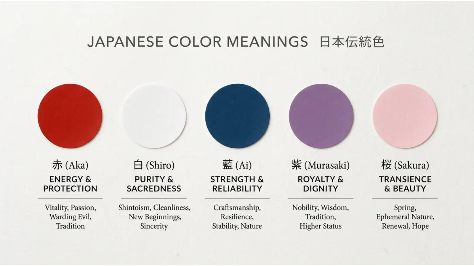 Japanese Color Meanings Chart