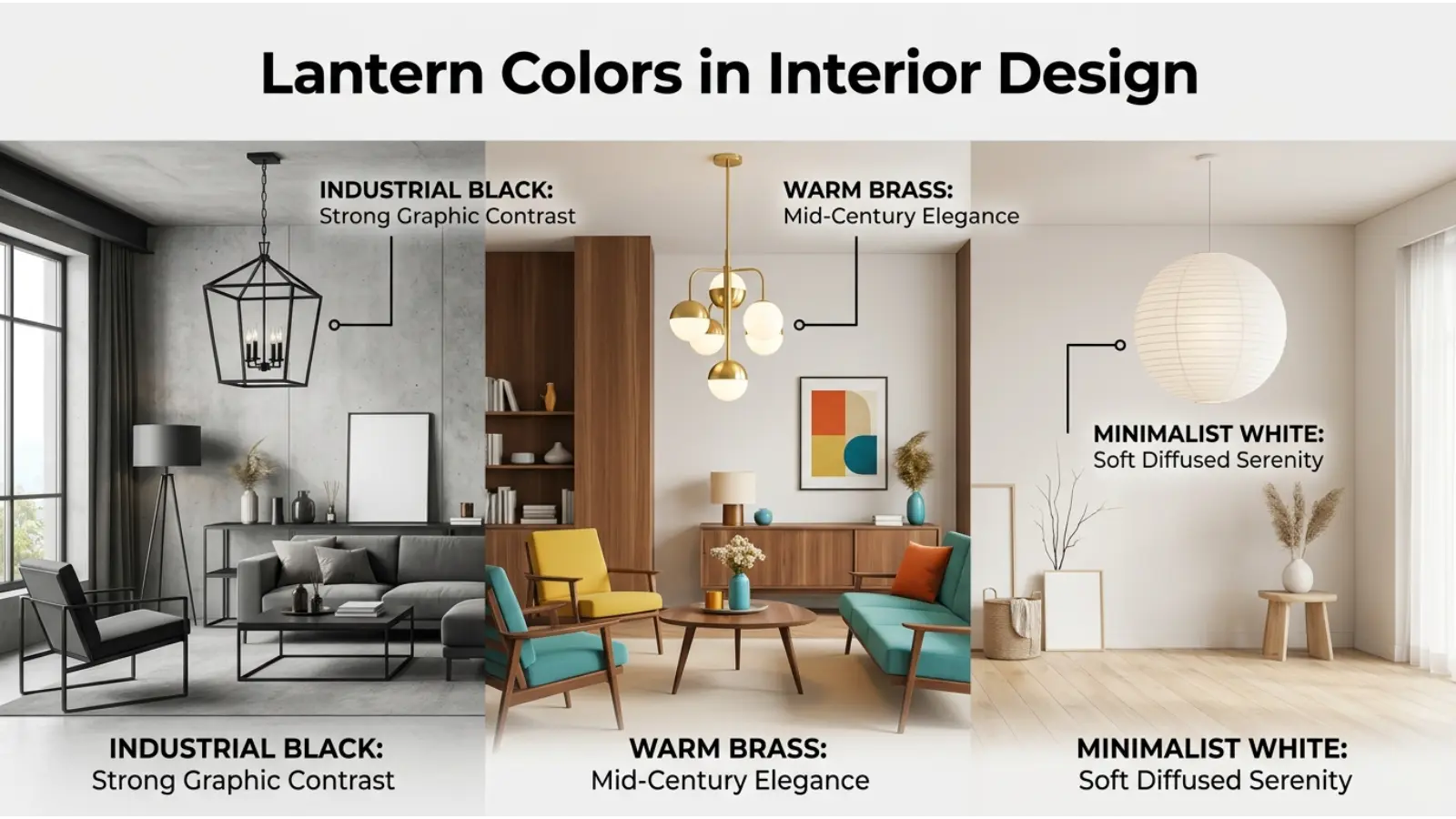 Lantern Colors in Interior Design