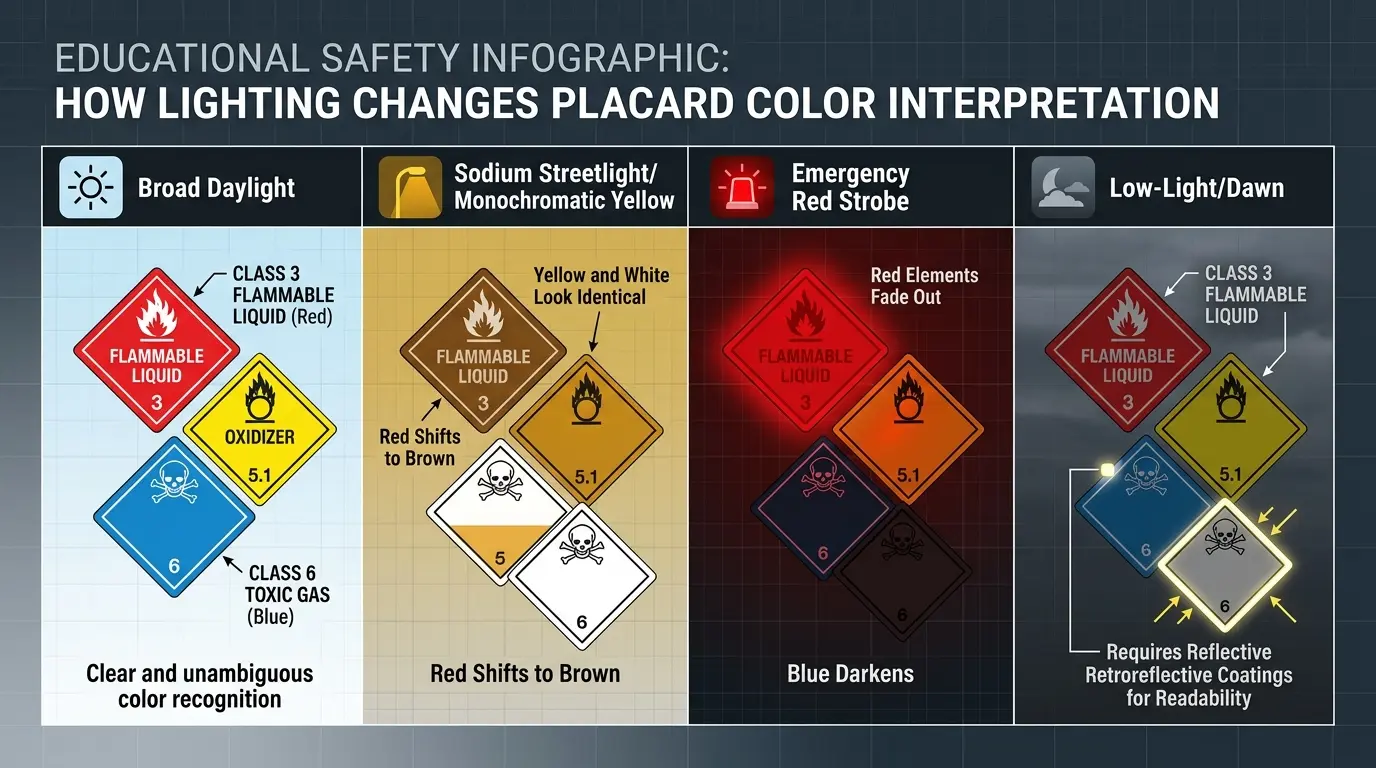 How Lighting Changes Placard Color Meaning
