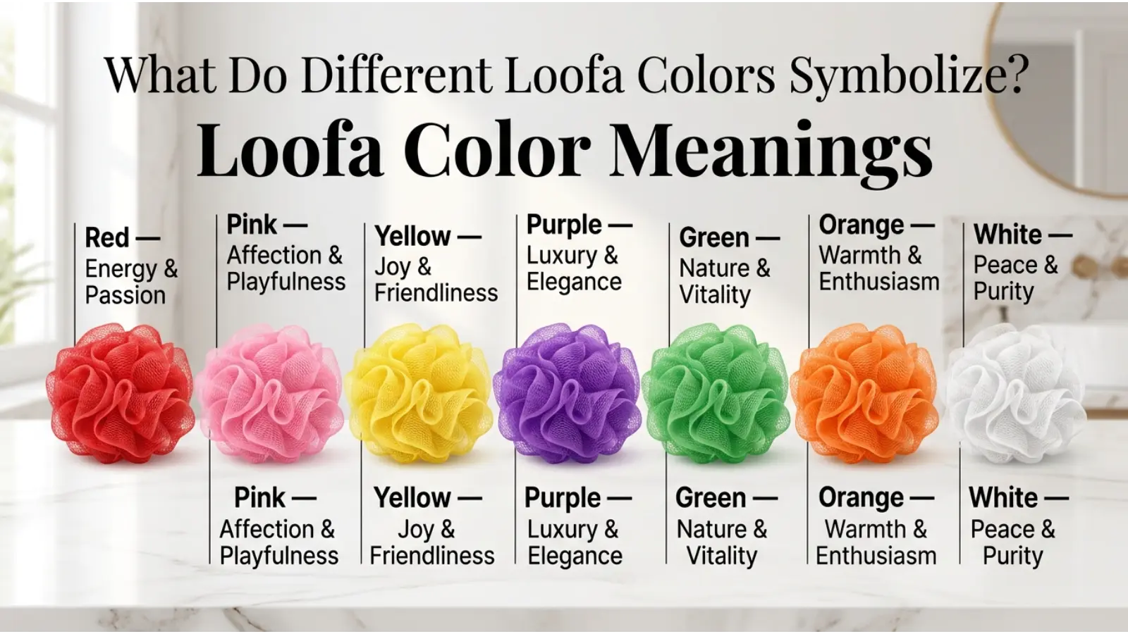 What Do Different Loofa Colors Symbolize?