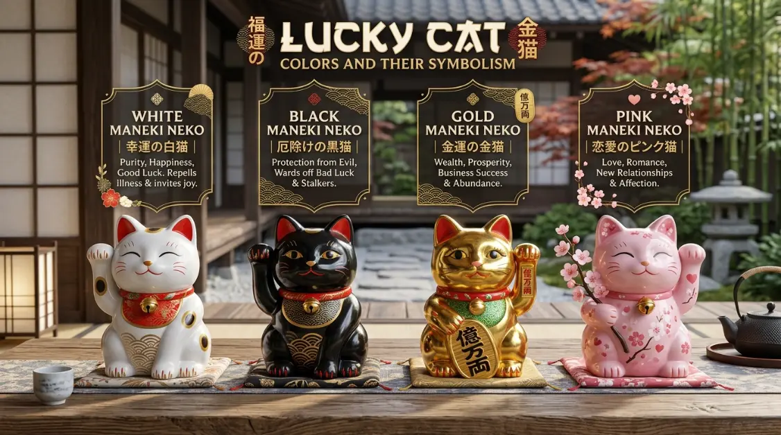 Lucky Cat Colors and Their Symbolism