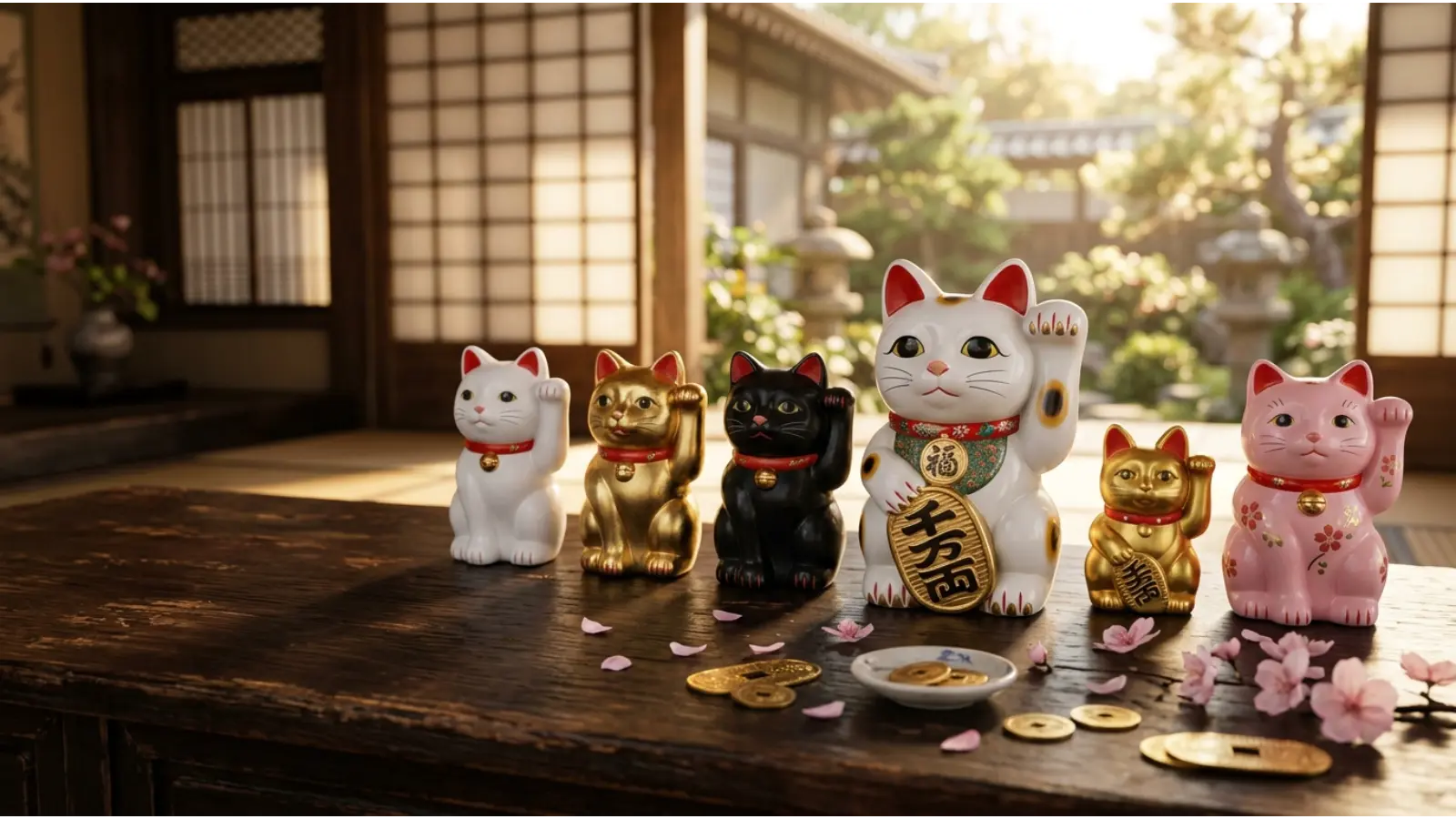 Lucky Cat and Maneki Neko Symbols