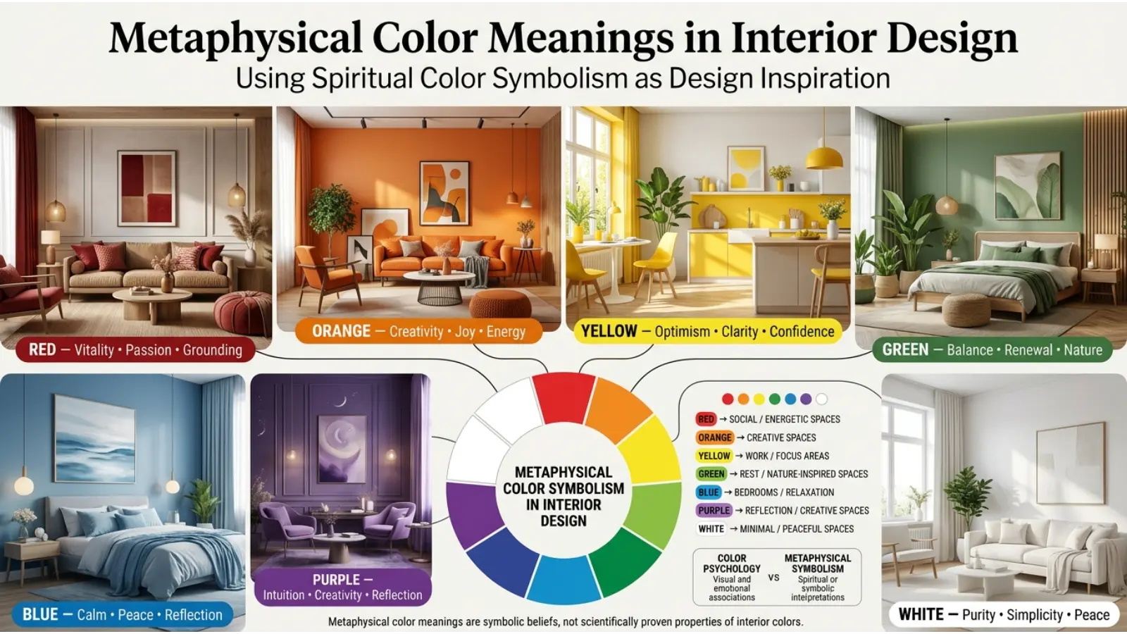 Metaphysical Color Meanings in Interior Design