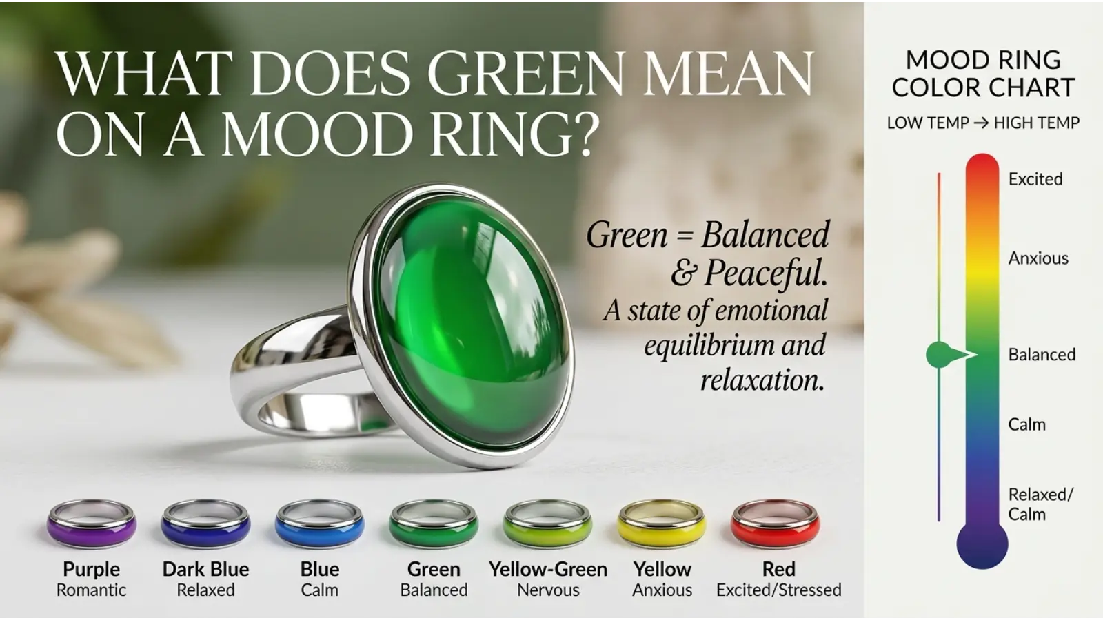 Mood ring color meanings green