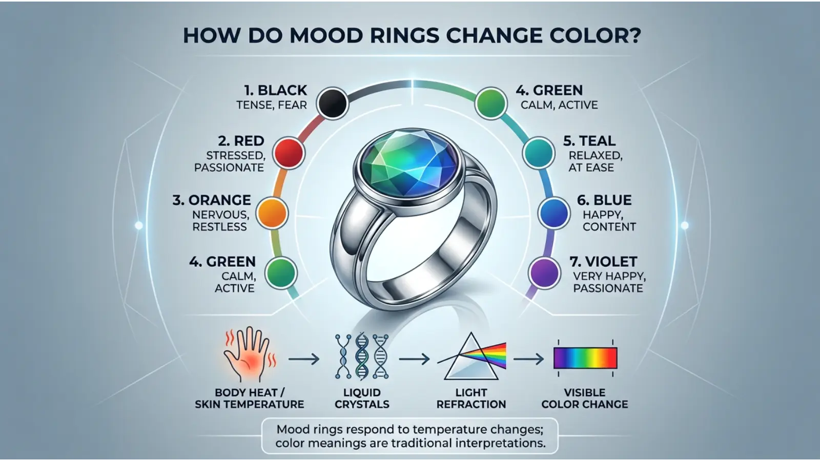 How Do Mood Rings Change Color?