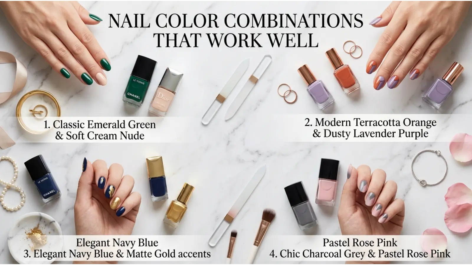 Nail Color Combinations That Work Well