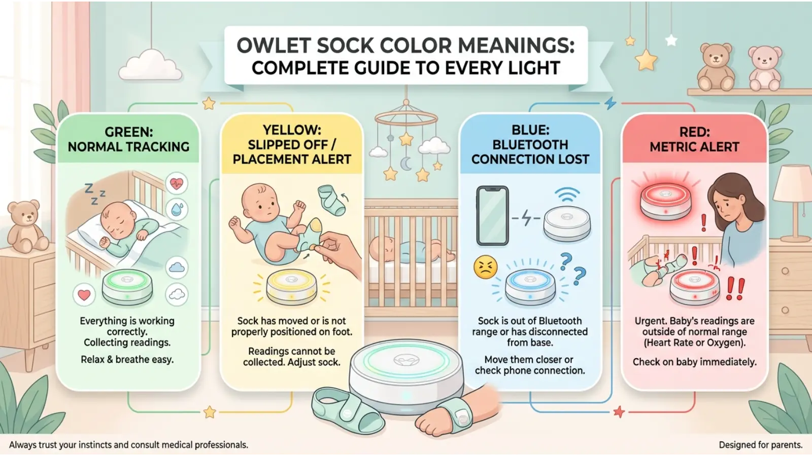 Owlet Sock Color Meanings