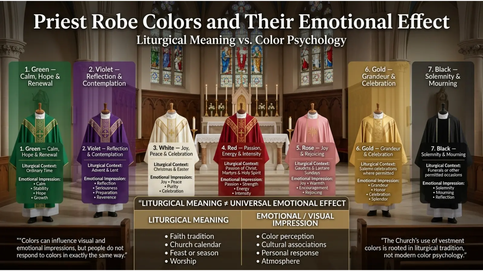 Priest Robe Colors and Their Emotional Effect