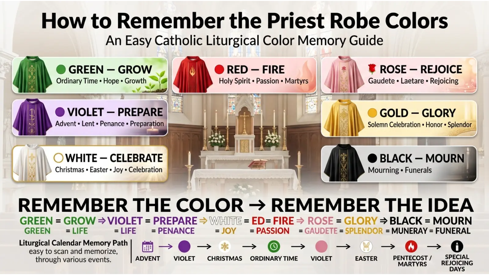 How to Remember the Priest Robe Colors