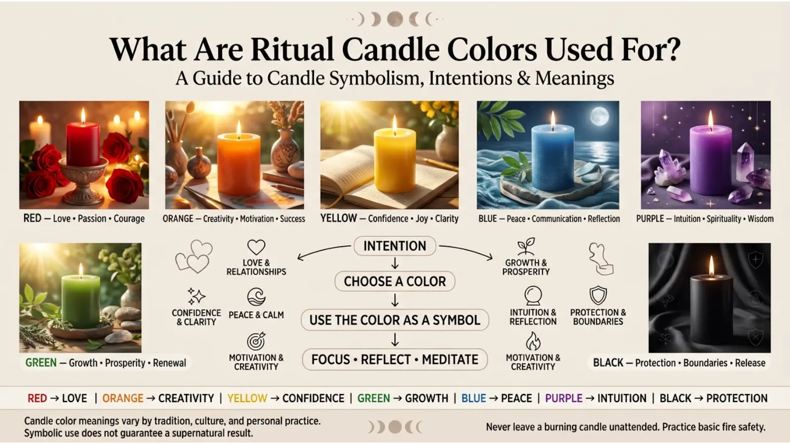 What Are Ritual Candle Colors Used For?