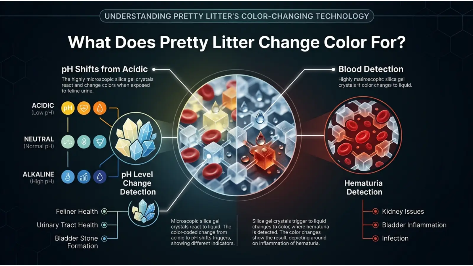 What Does Pretty Litter Change Color For?