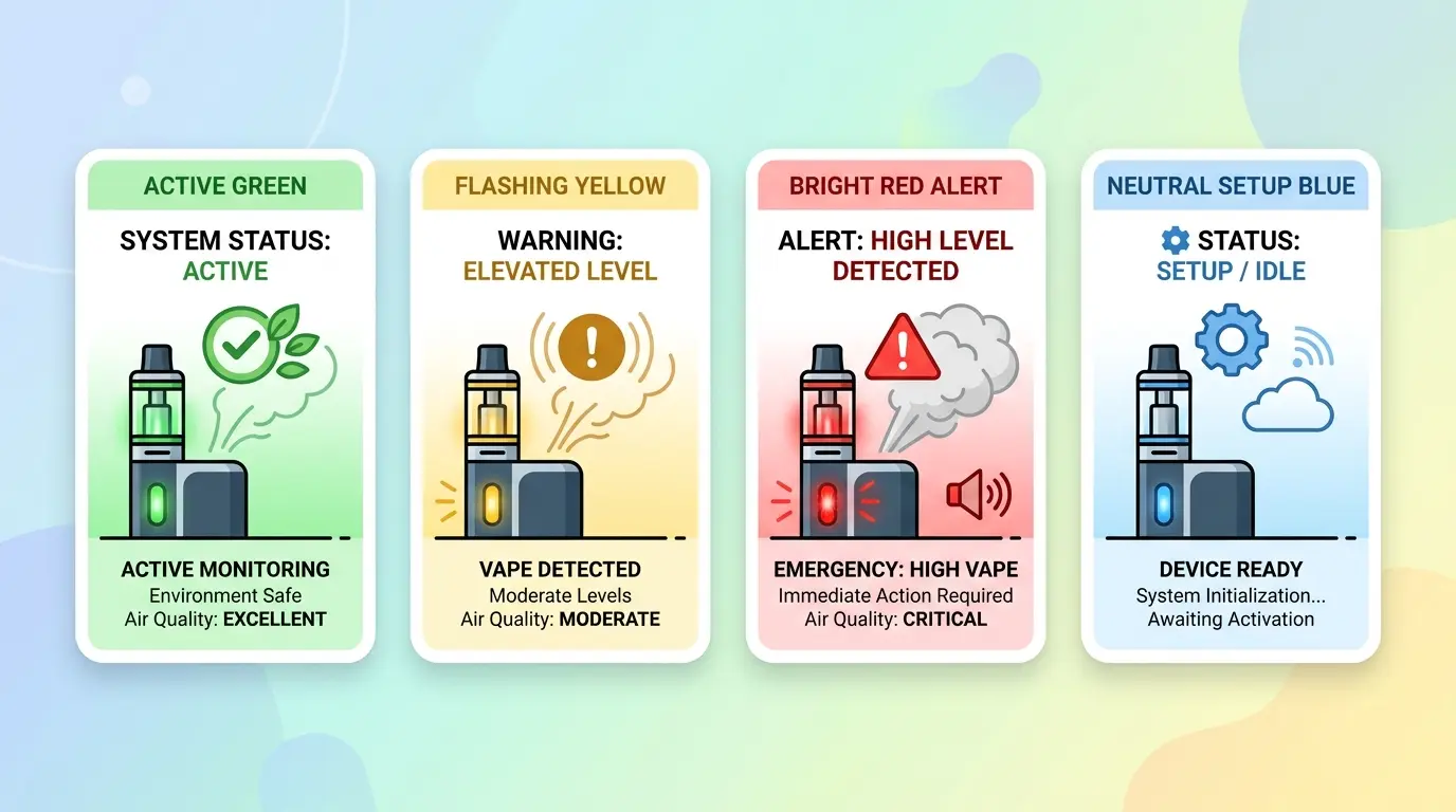 Vape Detector Color Meanings Explained