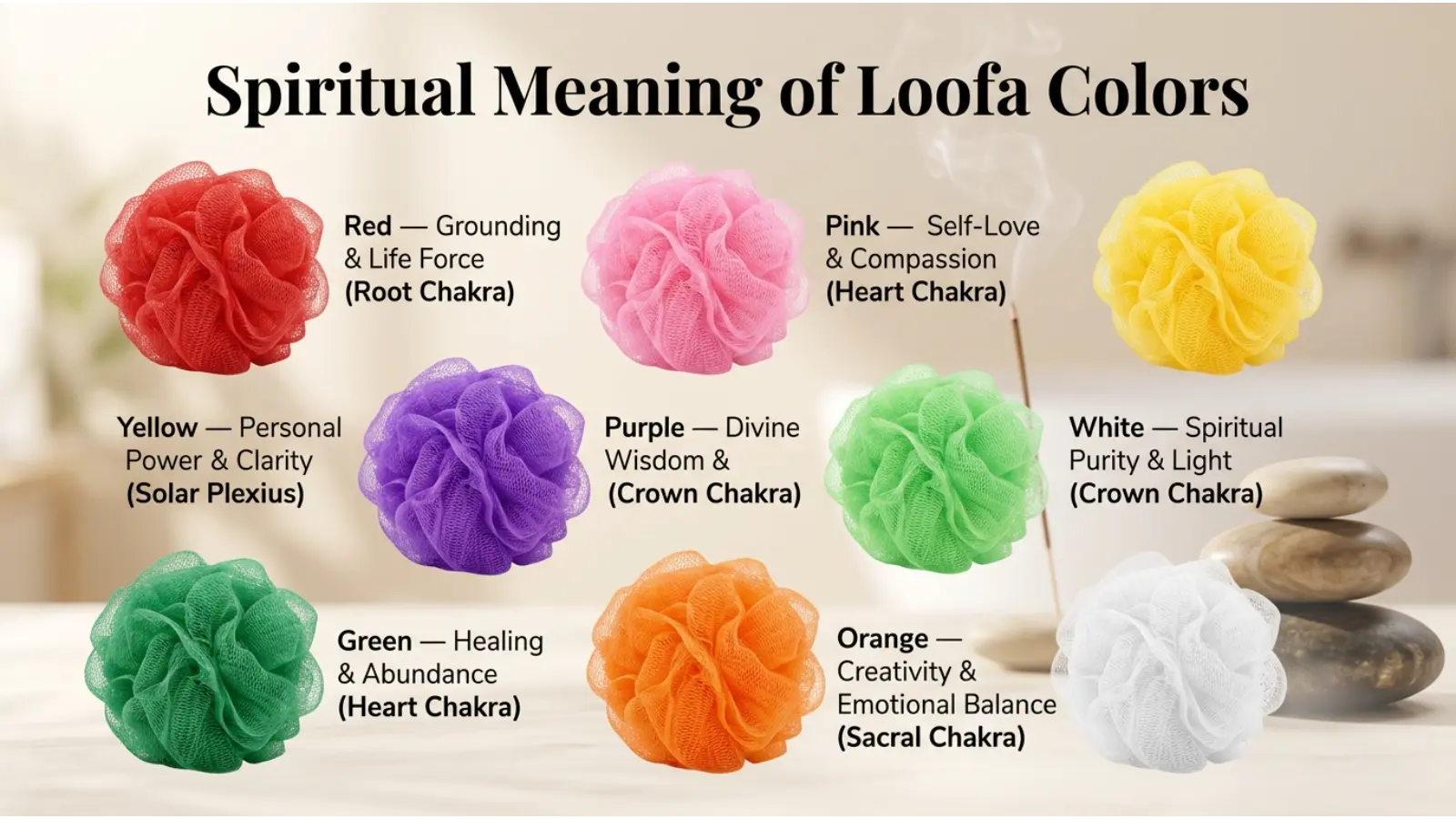 Spiritual Meaning of Loofa Colors