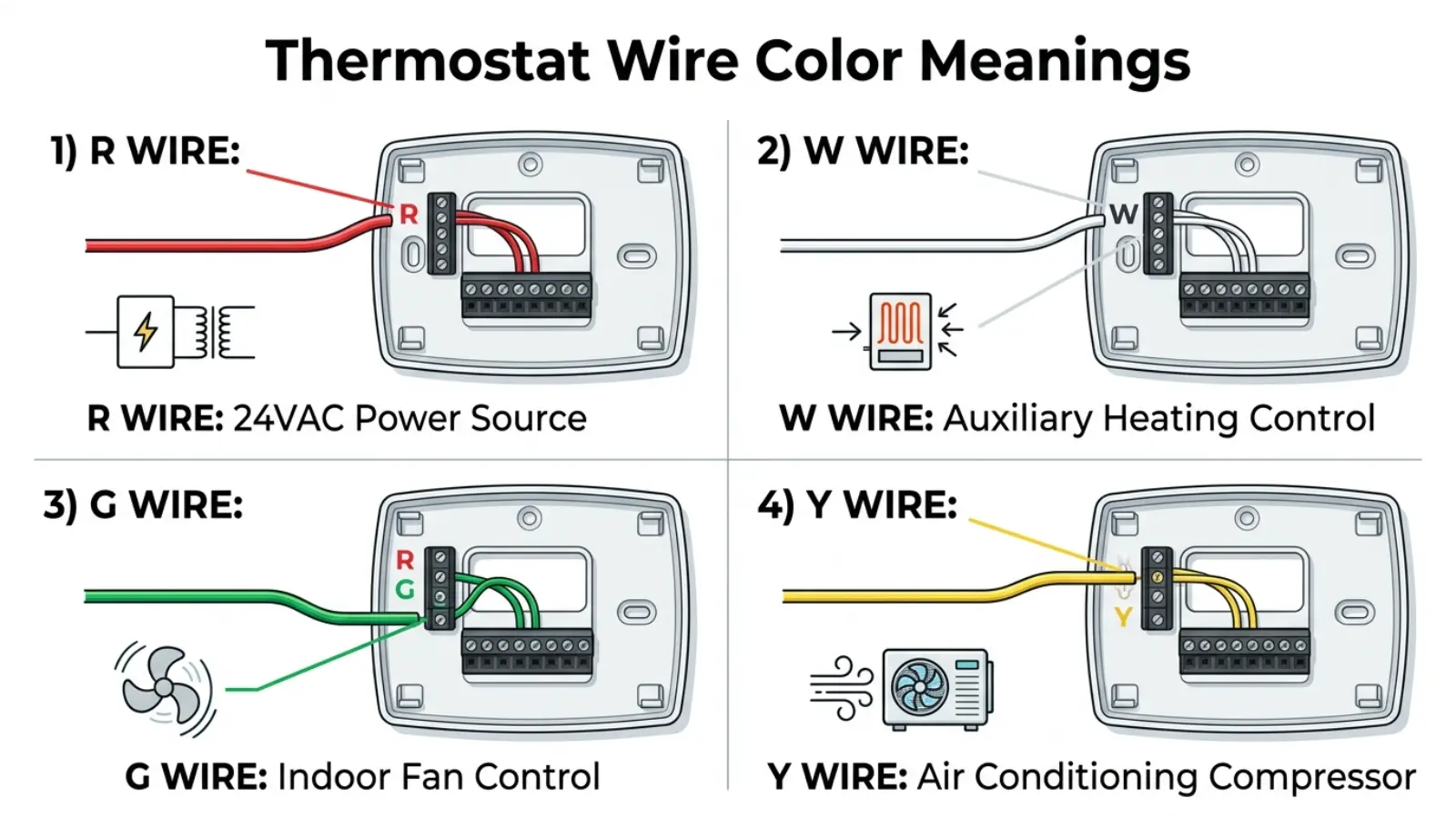 Thermostat Wire Color Meanings