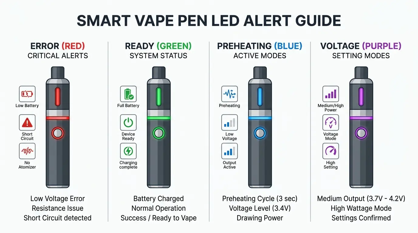 Vape Pen Light Color Meanings