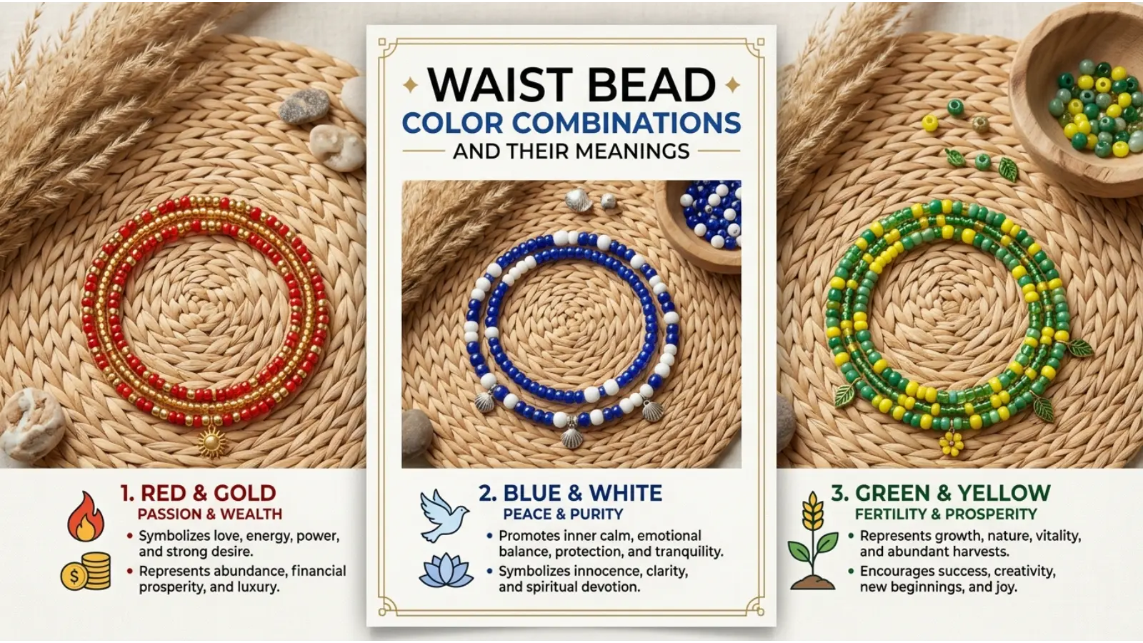 Waist Bead Color Combinations and Their Meanings