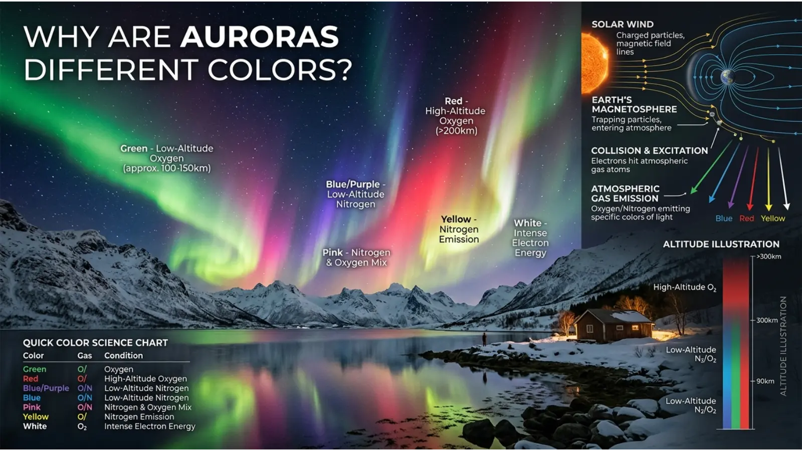 Why Are Auroras Different Colors?