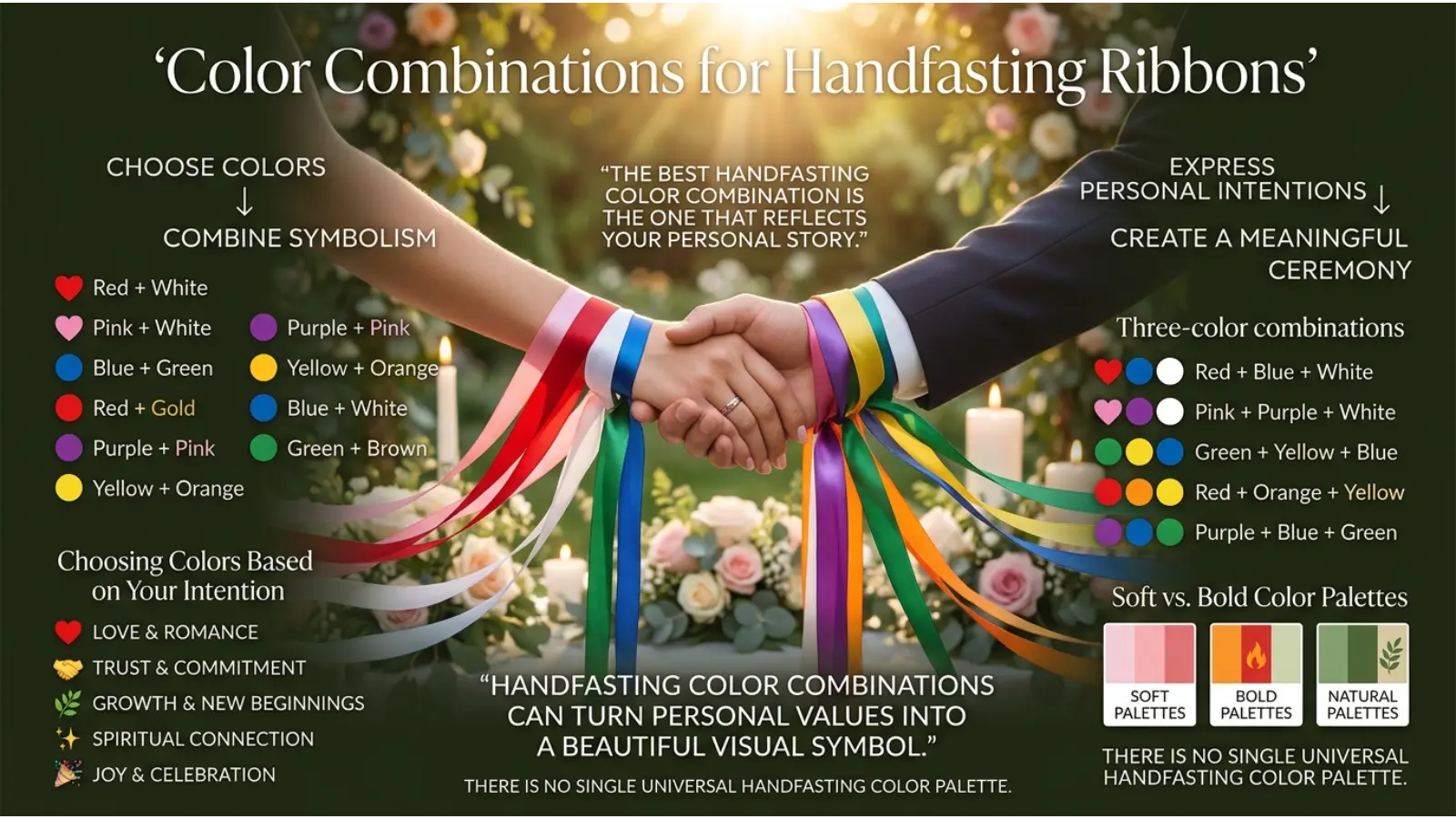 Color Combinations for Handfasting Ribbons