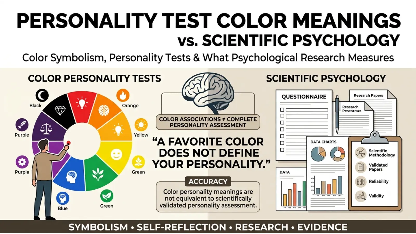 Personality Test Color Meanings vs. Scientific Psychology