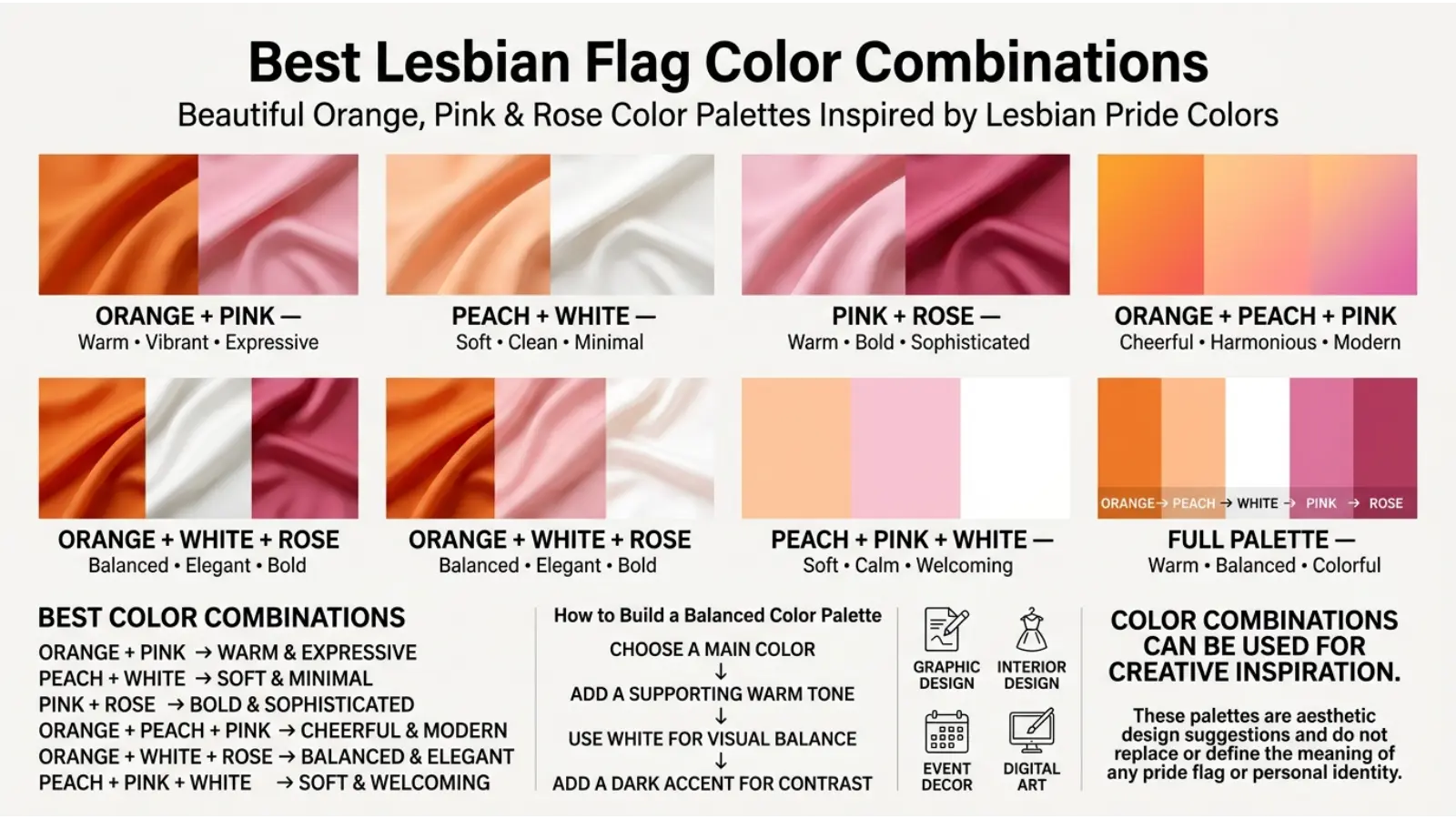 Best Lesbian Flag Color Combinations