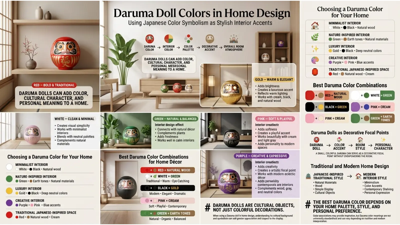 Daruma Doll Colors in Home Design